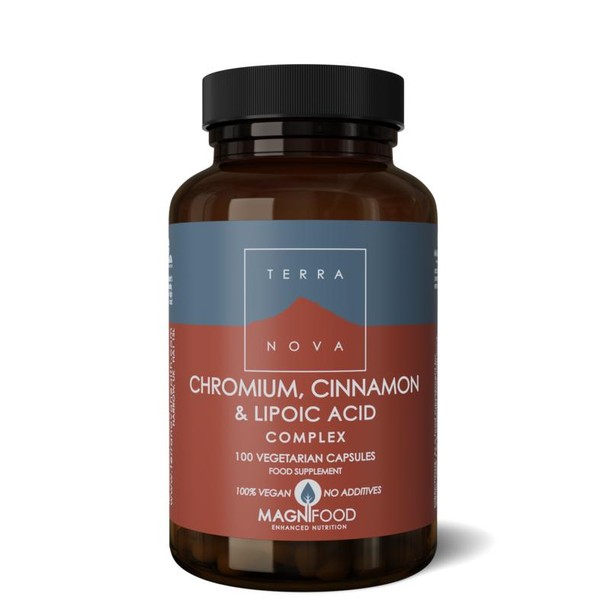 Terranova Chromium, cinnamon & lipoic acid complex (100 Vegetarische capsules)