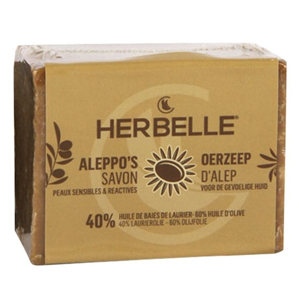 Herbelle Aleppo zeep olijf met 40% laurier (1 Stuks)