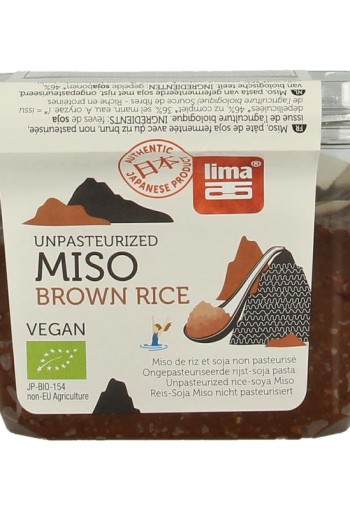 Lima Brown rice miso ongepasteuriseerd bio (300 Gram)