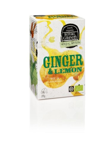 Royal Green Ginger & lemon bio (16 Zakjes)