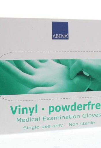 Abena Handschoenen vinyl blauw poedervrij maat S (100 Stuks)