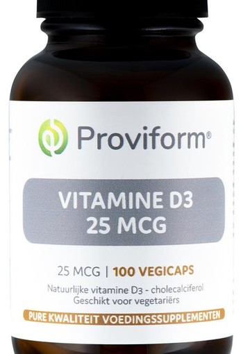 Proviform Vitamine D3 25 mcg (100 Vegetarische capsules)