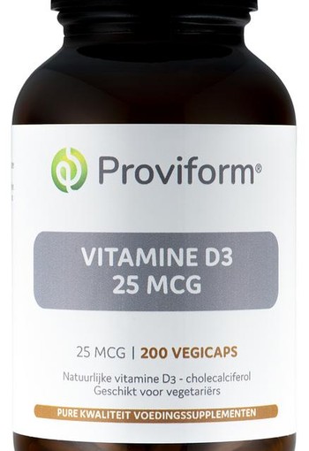Proviform Vitamine D3 25 mcg (200 Vegetarische capsules)