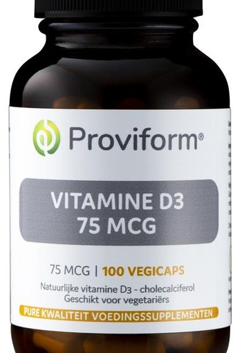 Proviform Vitamine D3 75 mcg (100 Vegetarische capsules)