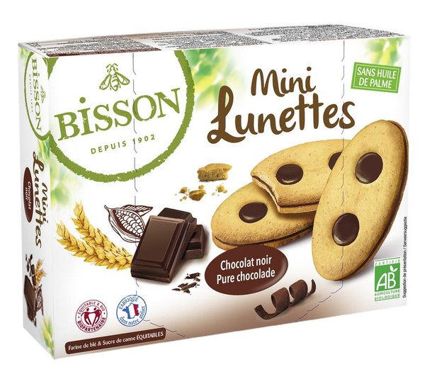 Bisson Lunettes mini chocolade bio (175 Gram)