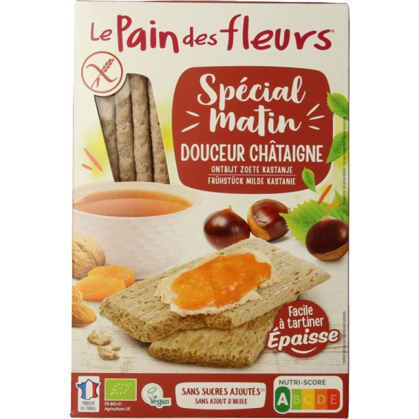 Pain Des Fleurs Special matin kastanje ontbijtcrackers bio (230 Gram)