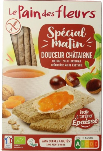 Pain Des Fleurs Special matin kastanje ontbijtcrackers bio (230 Gram)