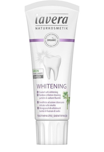 Lavera Tandpasta/toothpaste whitening bio EN-IT (75 Milliliter)