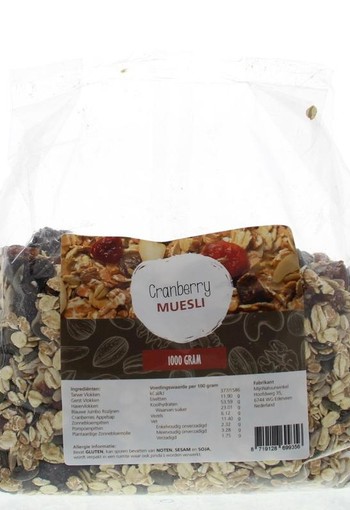 Mijnnatuurwinkel Cranberries muesli (1 Kilogram)