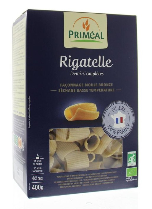 Primeal Rigatelle halfvolkoren pasta bio (400 Gram)