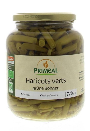 Primeal Haricots verts sperziebonen demeter bio (690 Gram)