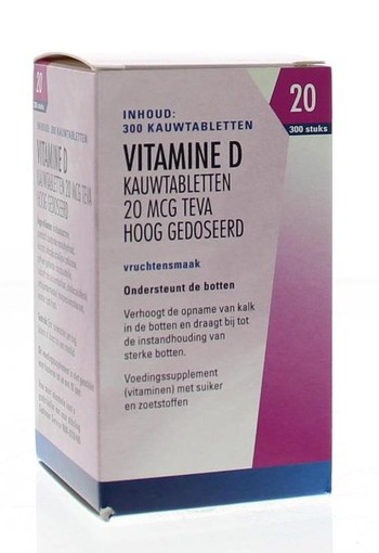 Teva Vitamine D 20 mcg 800IE (300 Tabletten)
