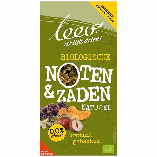 Leev Bio krokant gebakken noten & zaden bio (250 Gram)