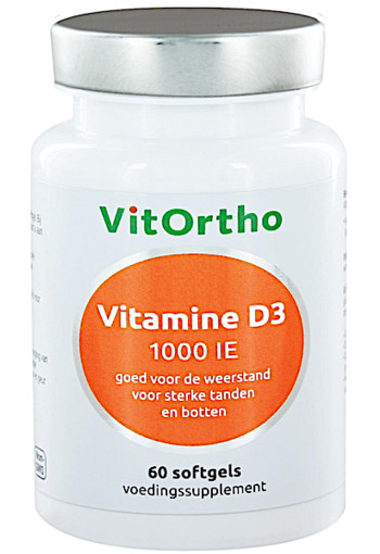 Vitortho Vitamine D3 1000 IE 60 softgels