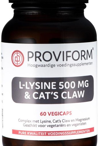 Proviform L-Lysine 500 mg & cats claw (60 Vegetarische capsules)