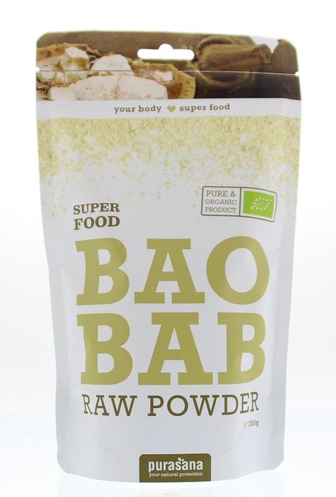 Purasana Baobab poeder vegan bio (200 Gram)