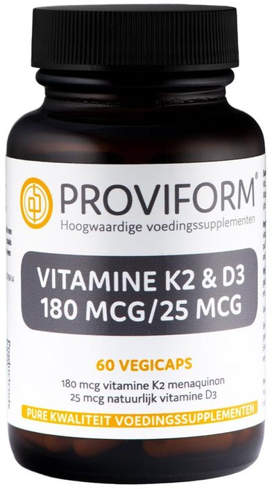 Proviform Vitamine K2 180mcg & D3 25mcg (60 Vegetarische capsules)