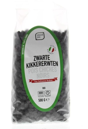 Greenage Zwarte kikkererwten bio (500 Gram)