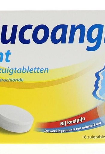 Mucoangin Mint suikervrij 20 mg (18 Zuigtabletten)