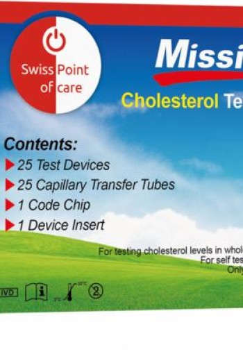 Swiss Point Cholesterolmeter 3-in-1 (25 strips&25 capillairen) (1 Set)