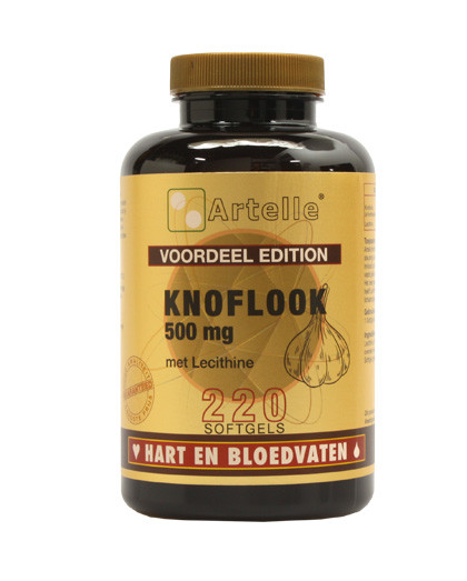 Artelle Knoflook 500mg + 250mg lecithine (220 Softgels)