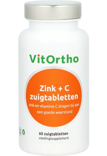 Vitortho Zink + C zuigtabletten (60 Zuigtabletten)