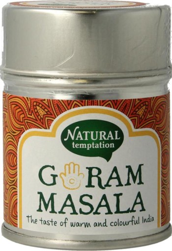 Nat Temptation Garam masala blikje natural spices bio (50 Gram)