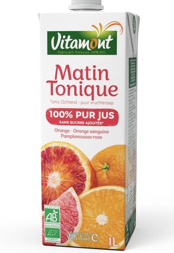 Vitamont Multi fruitsap tonic morning bio (1 Liter)
