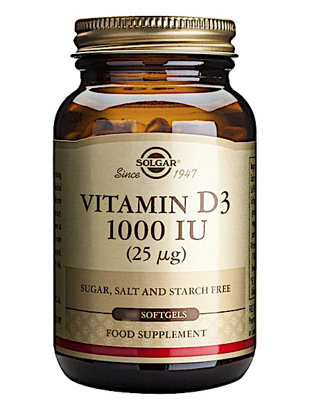 Solgar Vitamin 1000 IU/25 µg (Softgel. visleverolie) (250 softgels)
