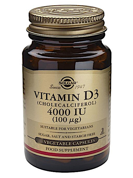 Solgar Vitamin D-3 4000IU/100µg (120 capsules)