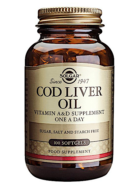 Solgar Cod Liver Oil (Levertraan, Vitamine A & D) (100 softgels)