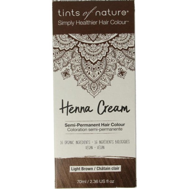 Tints Of Nature Henna cream light brown semi permanent (70 Milliliter)