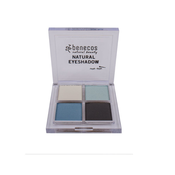 Benecos Natural eyeshadow quantro true blue (1 Stuks)