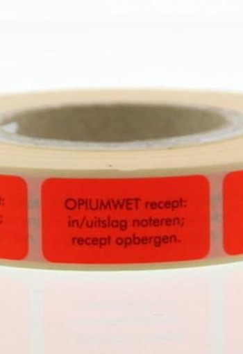 Spruyt Hillen Sticker opiumwet recept (1000 Stuks)