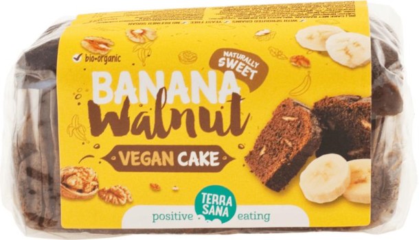 Terrasana Vegan cake banaan & walnoot bio (350 Gram)