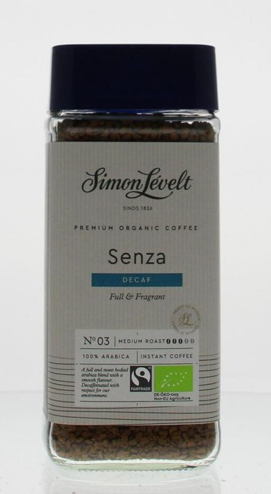 Simon Levelt Oploskoffie Senza cafeine vrij bio (100 Gram)