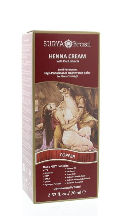 Surya Brasil Henna haarverf creme copper (70 Milliliter)