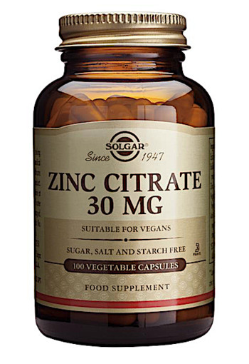 Solgar Vitamins Zinc Citrate 30mg (100 capsules)