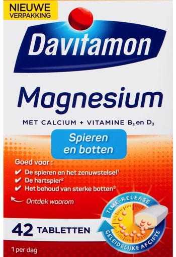 Davitamon Magnesium Met Calcium + Vitamine D Tabletten 42 stuks