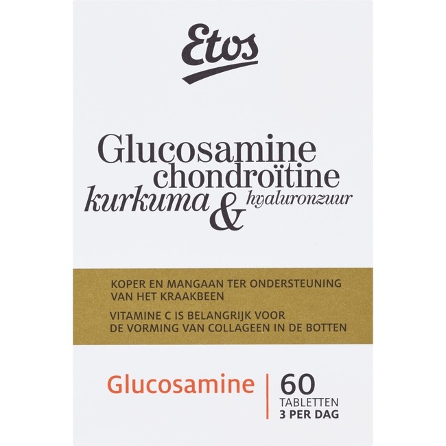 Etos Glucosamine Kurkuma & Hyaluronzuur Tabletten 60 stuks