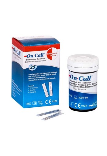 On Call Ketonen teststrips (25 Stuks)