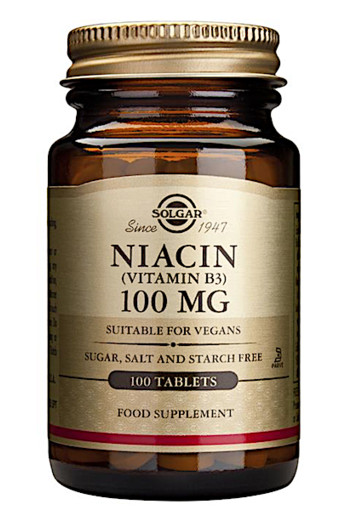 Solgar Vitamins Niacin (vitamin B3) 100mg (100 tabletten)