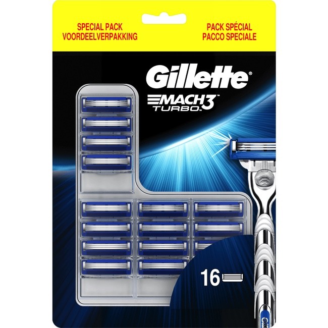 Gillette Mach3 turbo mesjes. Scheermesjes voordeelpak