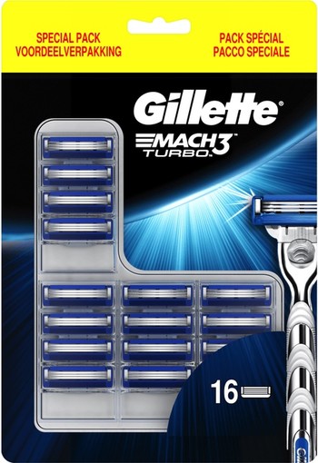 Gillette Mach3 turbo mesjes (16 stuks)