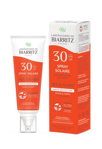 Lab de Biarritz Algamaris Zonnebrand spray SPF30 biologisch (100 Milliliter)