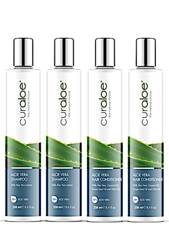 Curaloe® Shower line - 2x Shampoo & 2x Conditioner Combo Aloë Vera Curaloe