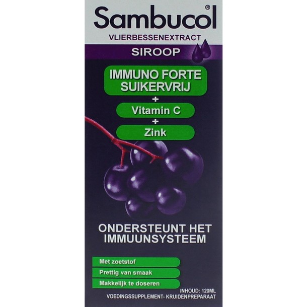 Sambucol Immuno Forte Suikervrij  | Sambucol Suikervrij (120 ml)