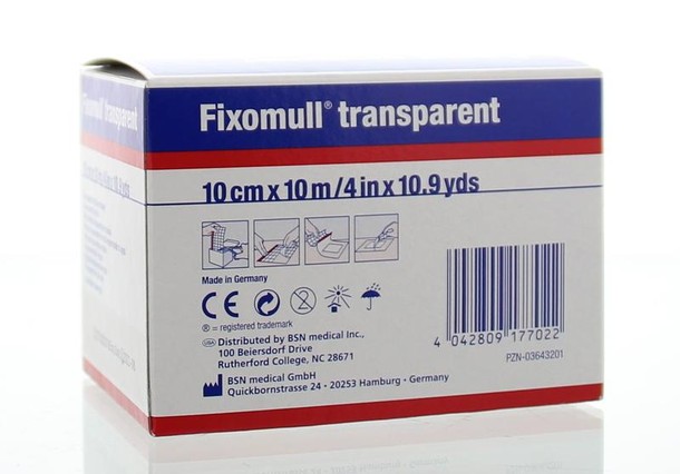 Fixomull Transparent 10m x 10cm 7221601 (1 Stuks)