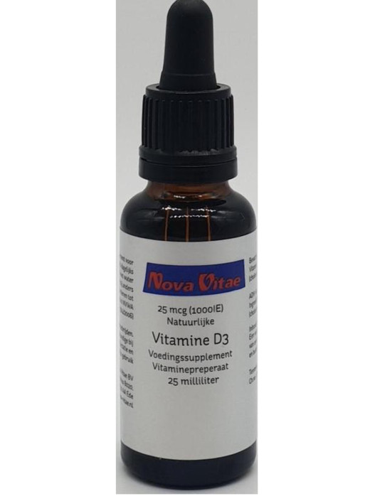 Nova Vitae Vitamine D3 1000IU druppel (25 Milliliter)