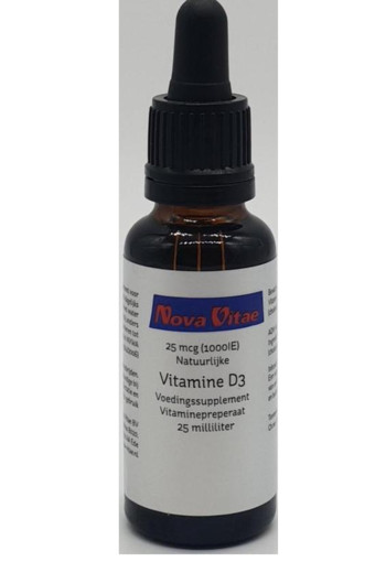 Nova Vitae Vitamine D3 1000IU druppel (25 Milliliter)